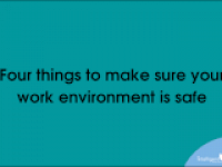 Banner: Four things to make sure your work environment is safe
