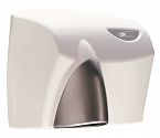 JD MacDonald Autobeam Hand Dryer (White) with Satin Chrome Nozzle HDABWHTSC