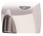 JD MacDonald Autobeam Hand Dryer (White) with Silver Gloss Nozzle HDABWHTSG