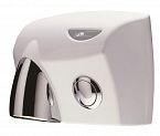 JD MacDonald Touchdry Hand Dryer (White) with Silver Gloss Nozzle & Button HDTDWHTSG