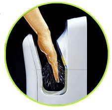 image of hands in hand dryer